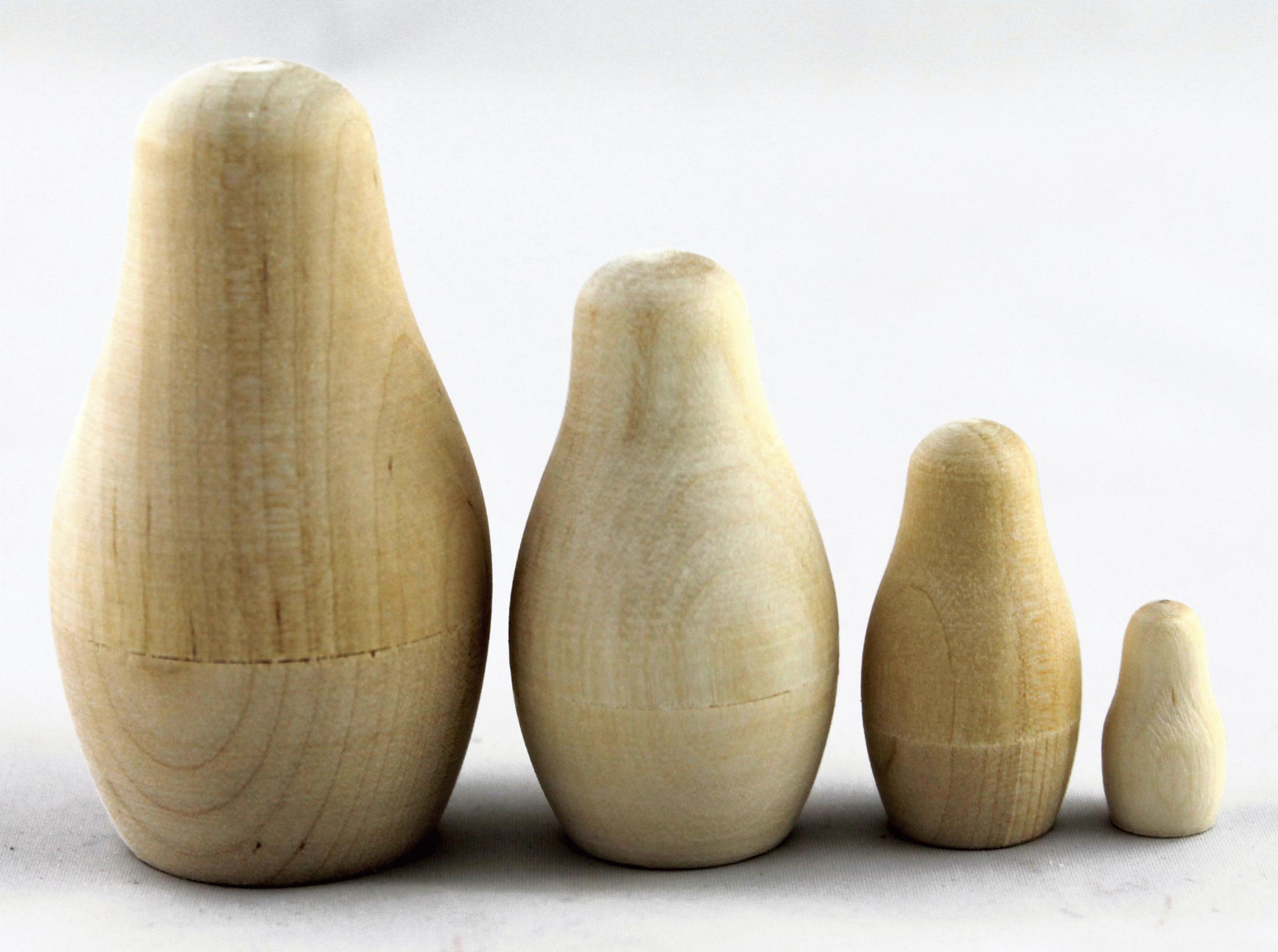 Unpainted Wooden Matryoshka
